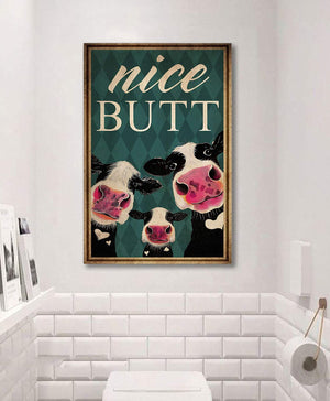 Nice Butt Dairy Cows Family 1,5 Framed Canvas - Best Gift for Pet Lovers -Wall Decor, Canvas Wall Art