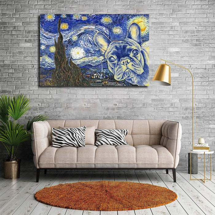 French Bulldog Starry Night - Best Gift For Pet Lovers Canvas