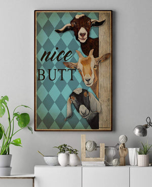 Funny Animal Nice Butt- Funny Canvas for Bath Room 1,5 In Framed Canvas  -Best Gift for Animal Lovers  -Wall Decor