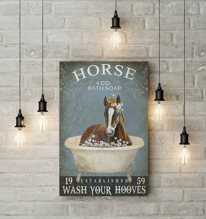 Horse Bath Soap Wash Your Hooves - Best Gift for Animal Lovers Canvas