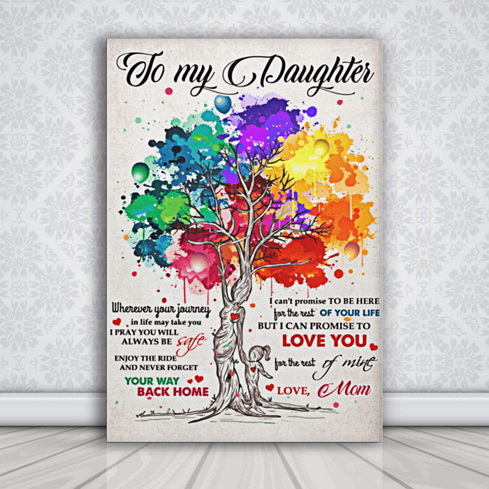 To My Daughter I Can Promise To Love You For The Rest Of Mine Love Mom Gifts Ideas Canvas