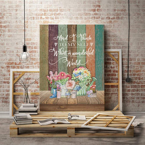 And I Think to Myself What A Wonderful World 0.75 and 1,5 Framed Canvas- Home Living- Canvas Wall Decor