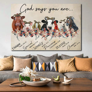Farmer God Says You Are Canvas Prints 0.75 & 1.5 In Framed Canvas - Family Gifts Ideas -Wall Decor, Canvas Wall Art