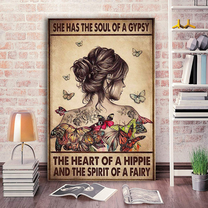 She Has The Soul Of A Gypsy The Heart Of A Hippie & The Spirit Of A Fairy Canvas