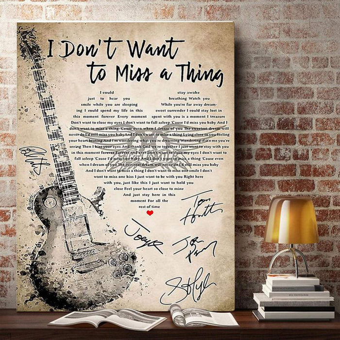 Aerosmith I Dont Want To Miss A Thing Gifts Ideas Canvas