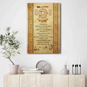 Dreamcatcher May The Sun Bring You New Energy By Day 0,75 and 1,5 Framed Canvas - Gifts Ideas- Home Decor- Canvas Wall Art