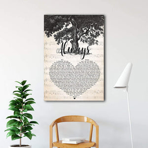Always Lyris Song- This Romeo Is Bleeding, But You Can�EEE€�EEEt See His Blood 0.75 & 1,5 Framed Canvas - Canvas Wall Art - Home Decor