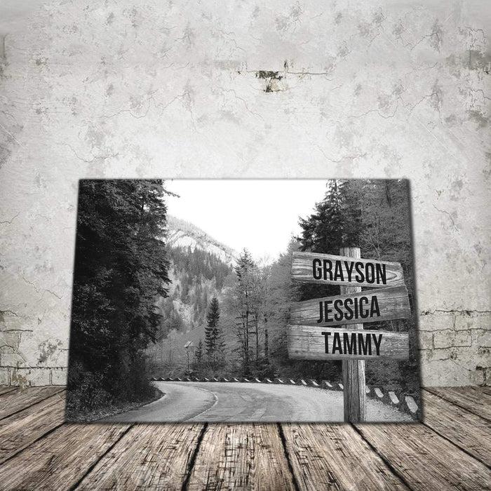 Personalized Autumn Road Names Premium - Street Signs Customized With Names Canvas