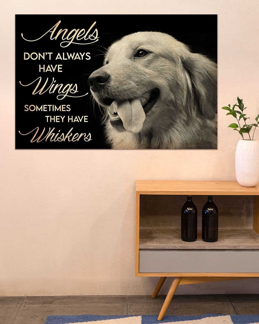 Angels Don't Always Have Wings Sometimes They Have Whiskers Memorial Canvas, Dog Canvas, Memorial Gift, Housewarming Gift, Wall Art, Home D