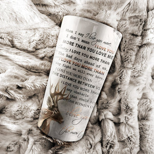 Personalized Deer Couple I Choose You At The Begging And End Of Everyday Tumbler - Couple Cup
