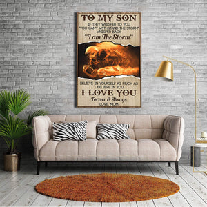 American Rugby Football Believe In Yourself As Much As I Believe In You 0.75 & 1,5 Framed Canvas- Son Gifts From Mom- Home Living,Wall Decor