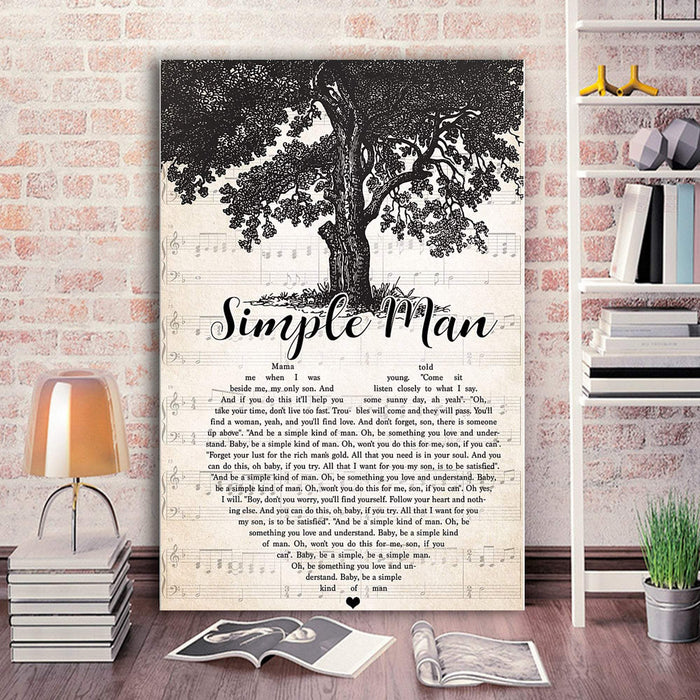 Simple Man Mama Told Me When I Was Young Lyris Song - Canvas