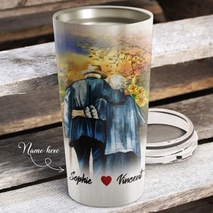 Personalized I Wish I Could Turn Back The Clock Tumbler - Couple Cup