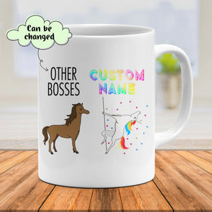 Expedited shipping , Funny Boss Unicorn Mug, Funny Best Boss, Other Aunts, Other Teachers, Other Person Can Be Changed