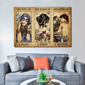 She Had The Soul Of A Gypsy, The Heart Of A Hippie And The Spirit Of A Fairy 0.75 &1.5 In Framed Canvas-Wall Decor, Wall Art