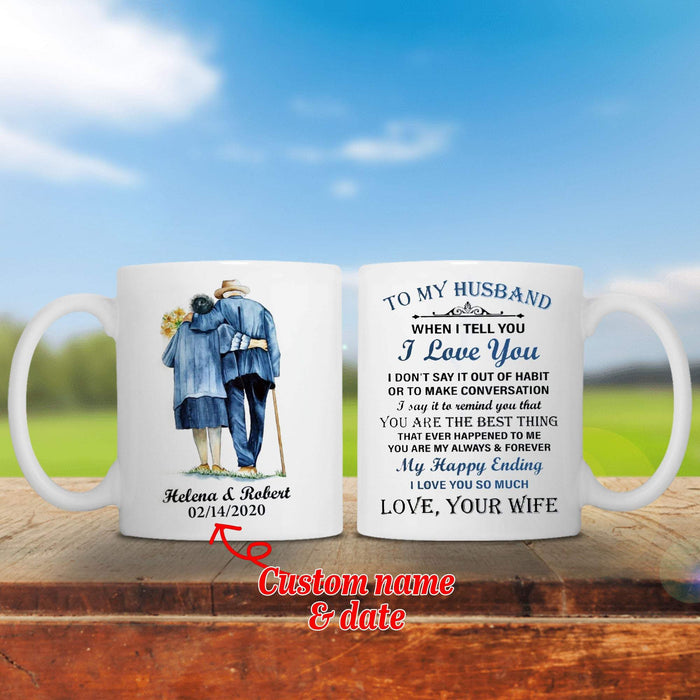 Personalized To My Husband You Are My Always and Forever Mug - Customize Your Name And Date Mug - Anniversary & Wedding Gifts
