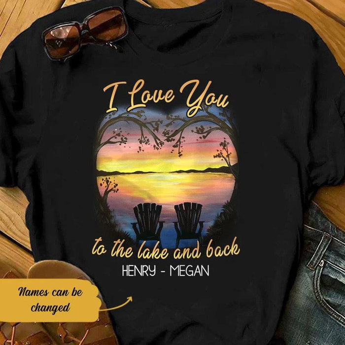 Personalized I Love You To The Lake And Back Couple Shirt, Couple Shirt, Love Quote Shirt, Gift For Lover