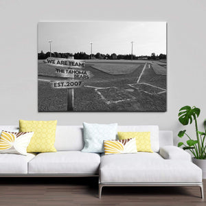 Personalized Baseball Team Canvas, Baseball School Team Canvas, Street Signs Customized With Names- 0.75 & 1.5 In Framed -wall Decor
