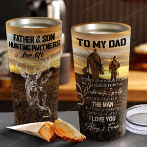 Father and Son Hunting Partners For Life - To My Dad I Love You Always And Forever Tumbler - Gift For Dad - Father's Day Gift