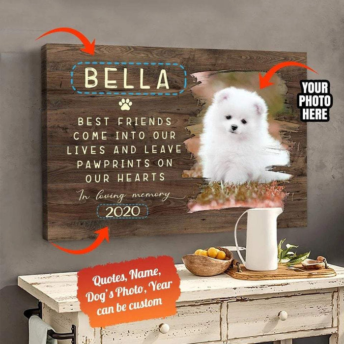 Awesome Family Gift For Pet Lovers - Best Friends Are Never Forgotten In Loving Memory Personalized Canvas, Gift For Pet Love