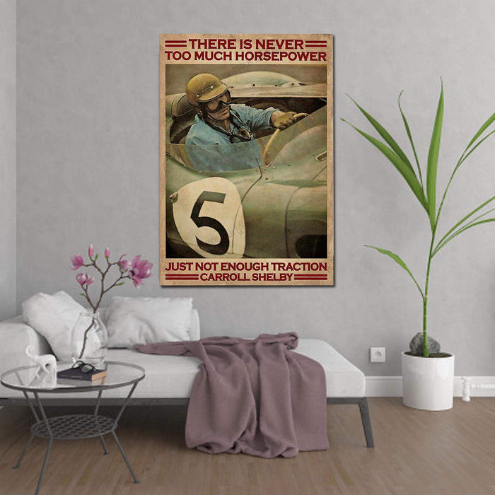 Pilot There Is Never Too Much Horsepower Vintage Canvas, Pilot Canvas, Gift For Him