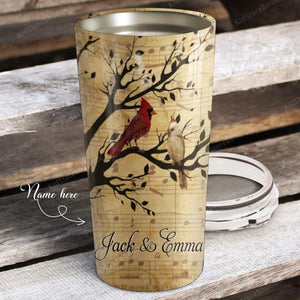 Personalized Cardinal Birds My Angel Husband I Will Miss You As Long As I Live Tumbler - Memorial Gifts - Best Idea Gift