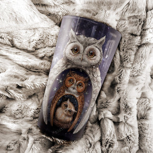 Personalized Happy Owl Family Tumbler - Best Gift for Owl Lovers - Owl Cup - Best Idea Gift