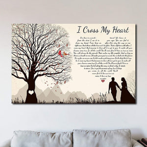 I Cross My Heart George Strait Pure Country - George Strait  0.75 and 1,5 Framed Canvas- Home Wall Decor