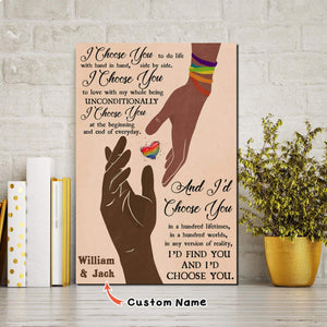 LGBT Black The Day I Met You Vertical 0.75 & 1,5 Framed Canvas - Gifts Ideas - Home Decor - Wall Art