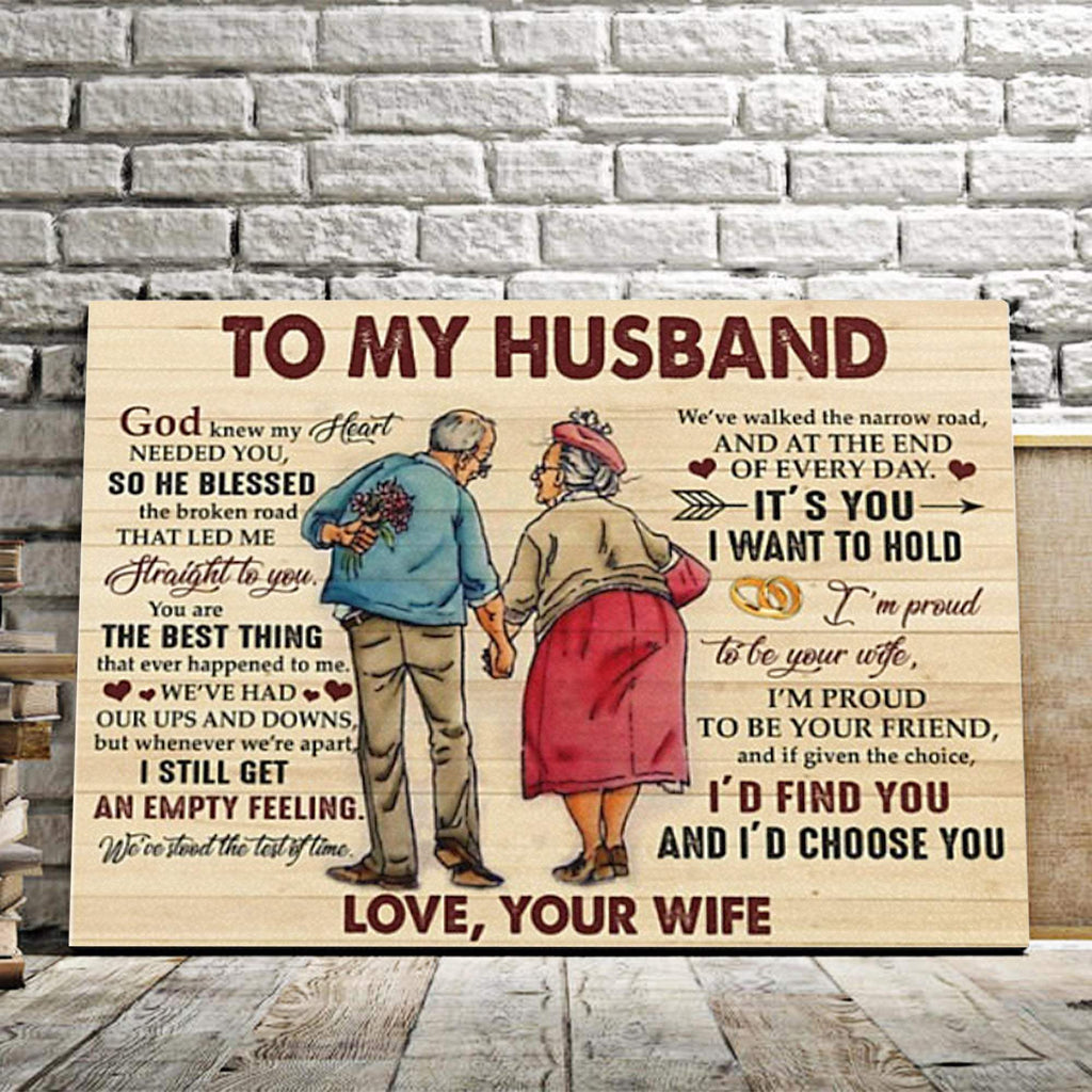 To My Husband I Am Proud To Be Your Friend Your Wife 0.75 & 1,5 Framed Canvas- Anniversary Gifts-- Home Decor- Canvas Wall Art