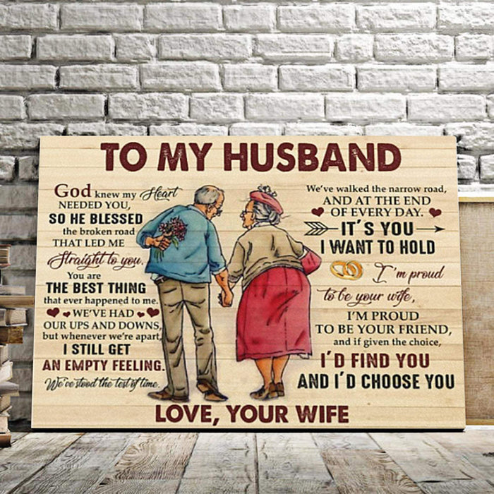 To My Husband I Am Proud To Be Your Friend Your Wife Canvas