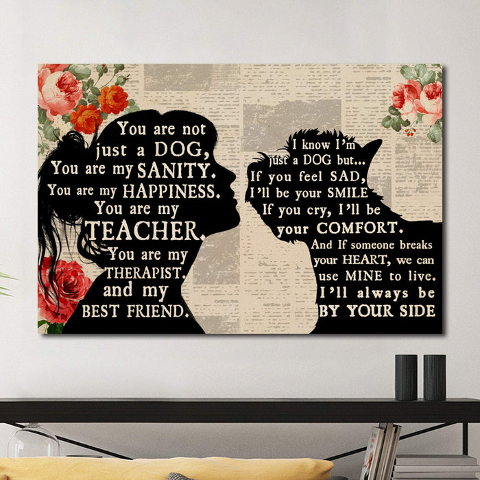 Personalized Westies You Are Not Just A Dog You Are My Best Friend - Custom Names Canvas