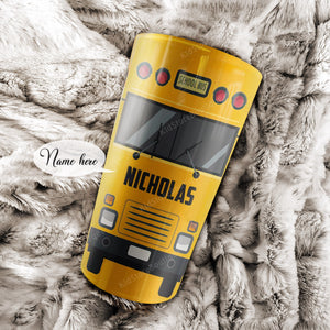 Personalized Be Nice To Bus Driver It's A Long Walk Home From School Tumbler - Student Gifts - Best Idea Gift