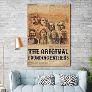 Native American The Original Founding Fathers 0.75 & 1,5 Framed Canvas- Native American Gifts -Canvas Wall Art -Home Decor