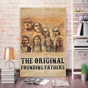 Native American The Original Founding Fathers 0.75 & 1,5 Framed Canvas- Native American Gifts -Canvas Wall Art -Home Decor