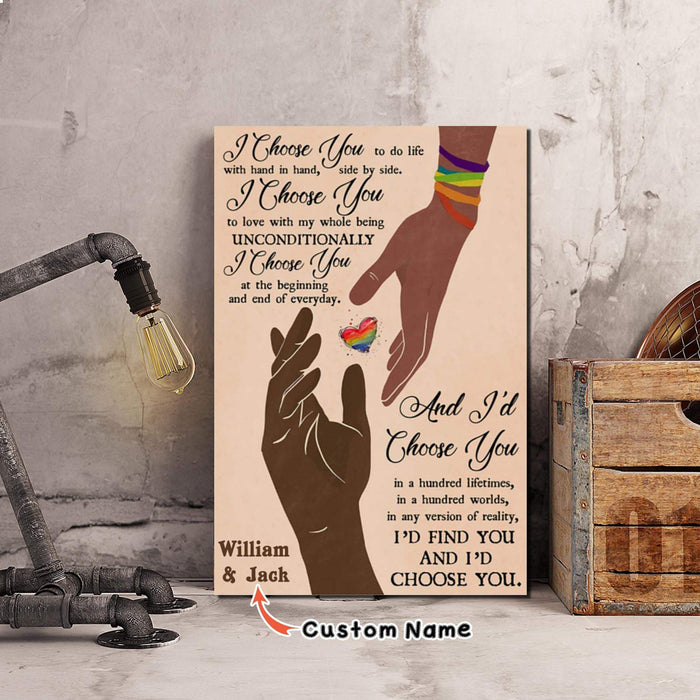 LGBT Black The Day I Met You Vertical - Gifts Ideas Canvas