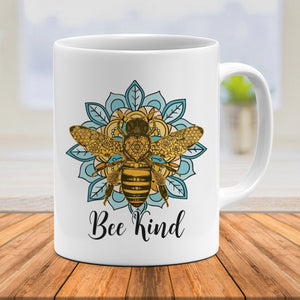 Bee Kind | Bee Mandala Coffee Mug, Gift For Her, Birthday Gift, 11oz & 15oz