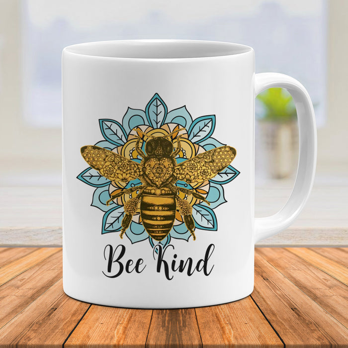 Bee Kind, Bee Mandala Coffee Mug, Gift For Her, Bee Mugs