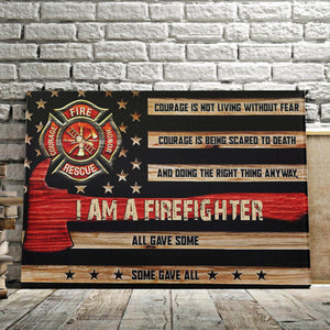 Firefighter Proud Canvas