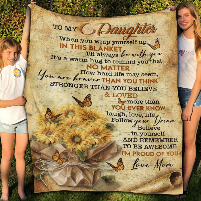 Mom to daughter - Follow your dream Blanket