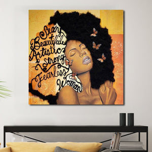 Seay Beautiful Artistic Strong Fearless Woman, Gift for Her Canvas