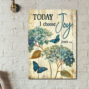 Today I Choose Joy, Butterflies Canvas, Wall-art Canvas
