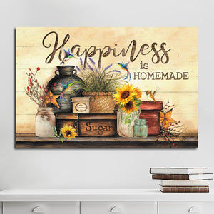 Happiness is homemade Canvas, Family Gift Canvas