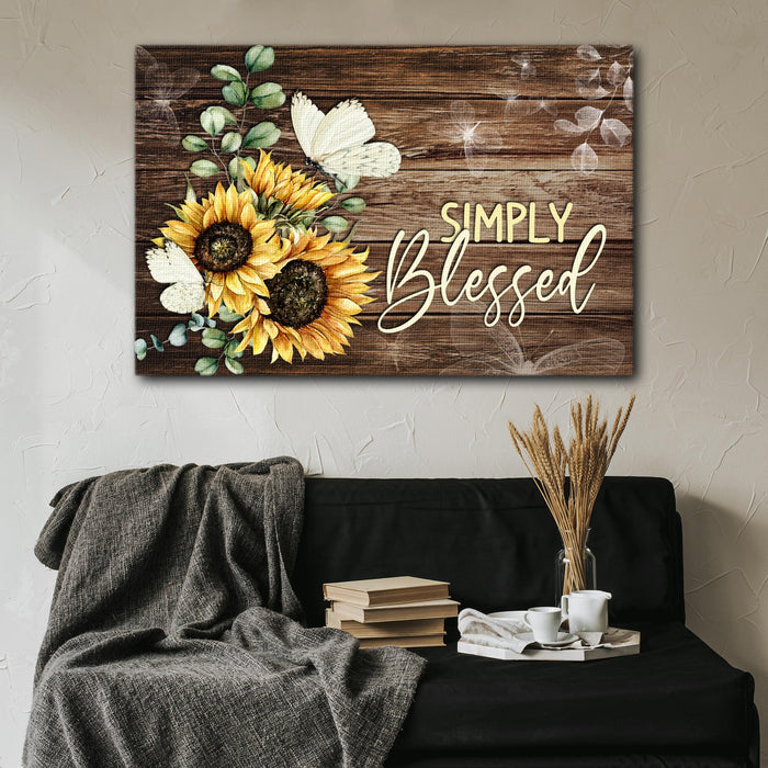 Simply Blessed Canvas, Family Gift Canvas