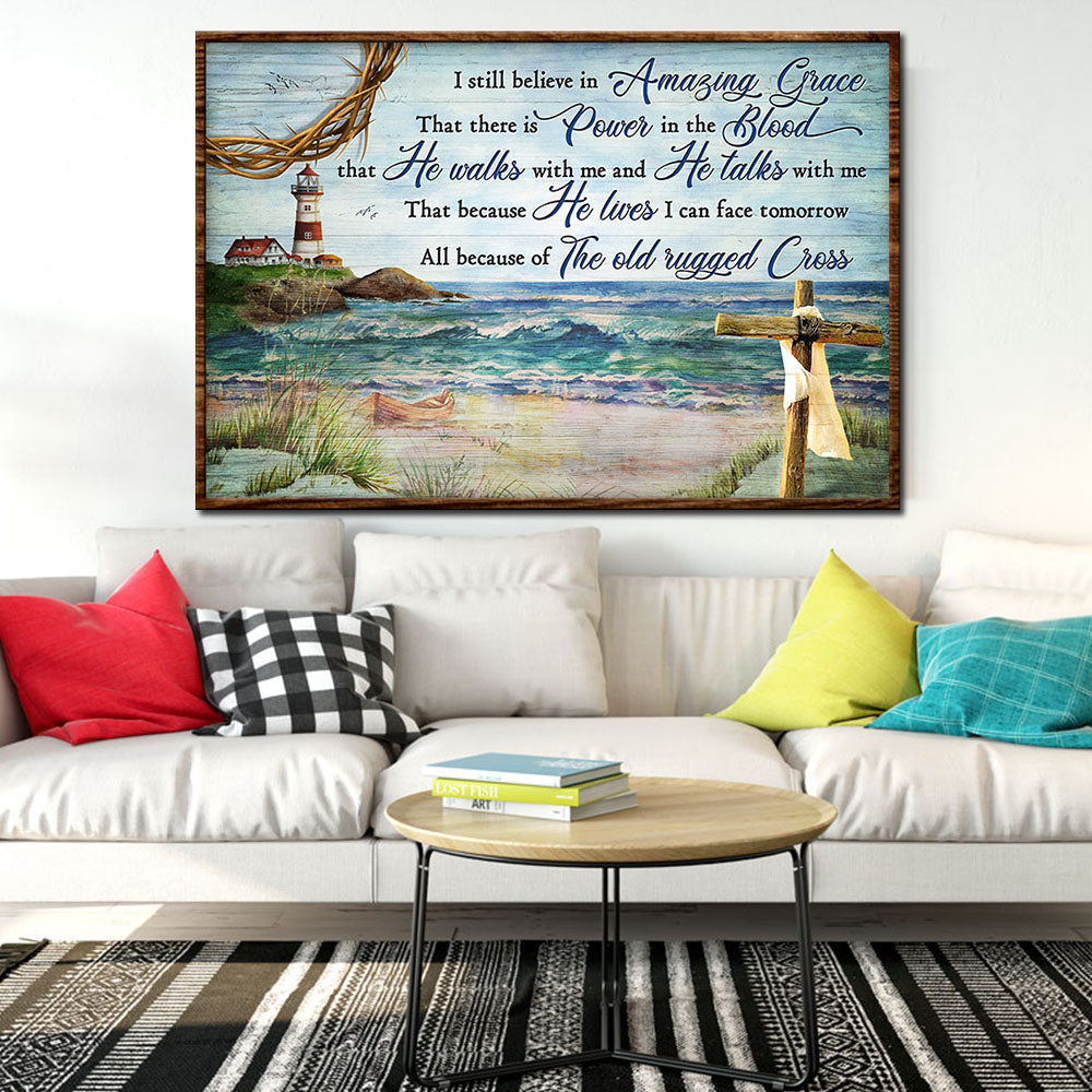 All because of The old rugged Cross, God Canvas, Wall-art Canvas