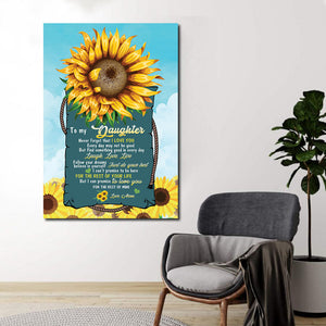 To my Daughter, follow your dreams believe in yourself, Gift for Daughter Canvas