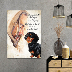 When we look al God's face we see his glory, Dogs lover Canvas, Wall-art Canvas