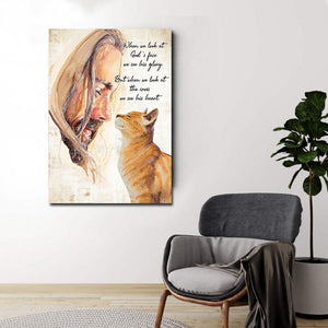 When we look al God's face we see his glory, Cats lover Canvas, Wall-art Canvas
