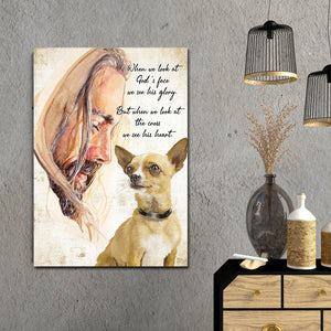 When we look al God's face we see his glory, Dogs lover Canvas, Wall-art Canvas