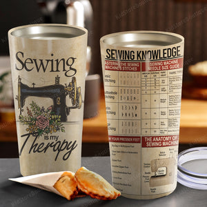 Sewing is my therapy, Sewing Tumbler, Gift for Mom
